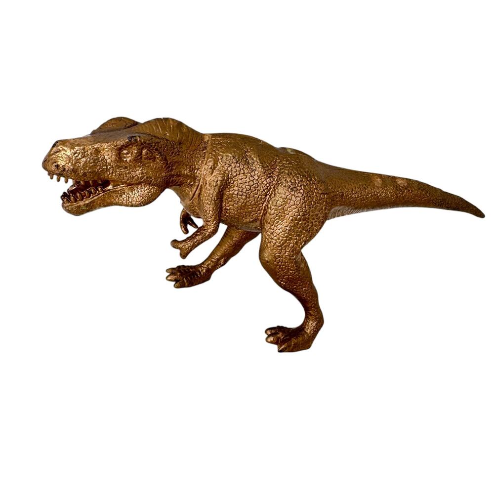 2004 Schleich Custom Bronze Painted‎ Tyrannosaurus T-Rex Dinosaur 6" Figure